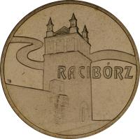 Poland coin 2 Złote - Racibórz (2007) reverse reverse of 2 Złote - Racibórz (2007) coin with Y# 619 from Poland. Inscription: RACIBÓRZ