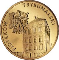 reverse of 2 Złote - Piotrków Trybunalski (2008) coin with Y# 628 from Poland. Inscription: PIOTRKÓW TRYBUNALSKI