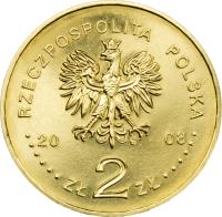 obverse of 2 Złote - Monuments of Material Culture in Poland - Kazimierz Dolny (2008) coin with Y# 641 from Poland. Inscription: RZECZPOSPOLITA POLSKA 2008 ZŁ 2 ZŁ