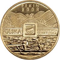 Poland coin 2 Złote - XXIXth Olimpic Games - Beijing 2008 (2008) reverse reverse of 2 Złote - XXIXth Olimpic Games - Beijing 2008 (2008) coin with Y# 644 from Poland. Inscription: PEKIN 2008 POLSKA REPREZENTACJA OLIMPIJSKA