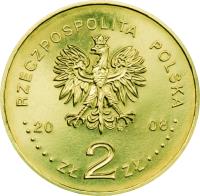 obverse of 2 Złote - Polish Travellers and Explorers: Bronisław Piłsudski (1866-1918) (2008) coin with Y# 648 from Poland. Inscription: RZECZPOSPOLITA POLSKA 2008 ZŁ 2 ZŁ