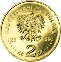 obverse of 2 Złote - History of the Polish Cavalry: Winged cavalryman - 17th Century (2009) coin with Y# 670 from Poland. Inscription: RZECZPOSPOLITA POLSKA 2009 ZŁ 2 ZŁ