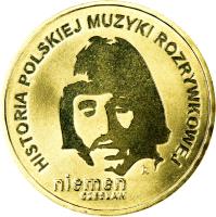 Poland coin 2 Złote - History of Polish Popular Music: Czesław Niemen (2009) reverse reverse of 2 Złote - History of Polish Popular Music: Czesław Niemen (2009) coin with Y# 684 from Poland. Inscription: HISTORIA POLSKIEJ MUZYKI ROZRYWKOWEJ niemen czesław