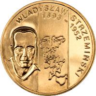 reverse of 2 Złote - Polish Painters of the Turn of 19th and 20th Centuries: Władysław Strzemiński (1893-1952) (2009) coin with Y# 705 from Poland. Inscription: WŁADYSŁAW STRZEMINSKI 1893 - 1952