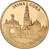 Poland coin 2 Złote - Cities in Poland - Częstochowa (2009) reverse reverse of 2 Złote - Cities in Poland - Częstochowa (2009) coin with Y# 709 from Poland. Inscription: JASNA GÒRA CZESTOCHOWA