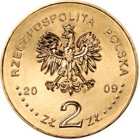 Poland coin 2 Złote - Cities in Poland - Trzebnica (2009) obverse obverse of 2 Złote - Cities in Poland - Trzebnica (2009) coin with Y# 711 from Poland. Inscription: RZECZPOSPOLITA POLSKA 2009 ZŁ 2 ZŁ