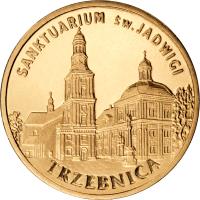 Poland coin 2 Złote - Cities in Poland - Trzebnica (2009) reverse reverse of 2 Złote - Cities in Poland - Trzebnica (2009) coin with Y# 711 from Poland. Inscription: SANKTUARIUM sw. JADWIGI TRZEBNICA