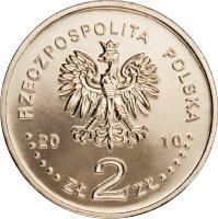 Poland coin 2 Złote - 90th Anniversary of the Battle of Warsaw (2010) obverse obverse of 2 Złote - 90th Anniversary of the Battle of Warsaw (2010) coin with Y# 735 from Poland. Inscription: RZECZPOSPOLITA POLSKA 2010 ZŁ 2 ZŁ