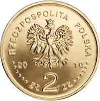 Poland coin 2 Złote - Cities in Poland – Kalwaria Zebrzydowska (2010) obverse obverse of 2 Złote - Cities in Poland – Kalwaria Zebrzydowska (2010) coin with Y# 749 from Poland. Inscription: RZECZPOSPOLITA POLSKA 2010 ZŁ 2 ZŁ