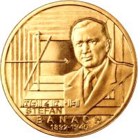 Poland coin 2 Złote - Stefan Banach (2012) reverse reverse of 2 Złote - Stefan Banach (2012) coin with Y# 817 from Poland. Inscription: STEFAN BANACH 1892-1945