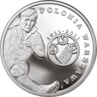 Poland coin 5 Złotych - Polish Football Clubs – Polonia Warszawa (2011) reverse reverse of 5 Złotych - Polish Football Clubs – Polonia Warszawa (2011) coin with Y# 800 from Poland.