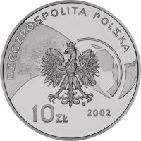 Poland coin 10 Złotych - 2002 World Football Cup Korea/Japan (2002) obverse obverse of 10 Złotych - 2002 World Football Cup Korea/Japan (2002) coin with Y# 434 from Poland.