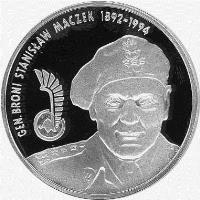 reverse of 10 Złotych - General Stanisław Maczek (1892-1994) (2003) coin with Y# 468 from Poland.