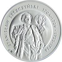 Poland coin 10 Złotych - Polish Kings and Princes: Stanisław Leszczyński (1704-1709; 1733-1736) (2003) reverse reverse of 10 Złotych - Polish Kings and Princes: Stanisław Leszczyński (1704-1709; 1733-1736) (2003) coin with Y# 475 from Poland.
