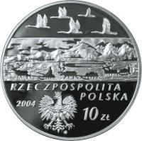 obverse of 10 Złotych - Polish Travelers and Explorers: Aleksander Czekanowski (1833-1876) (2004) coin with Y# 506 from Poland.