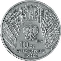 obverse of 10 Złotych - 100th Anniversary of Foundation of Fine Arts Academy (2004) coin with Y# 510 from Poland.