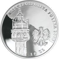 obverse of 10 Złotych - Pope John Paul II (2005) coin with Y# 539 from Poland. Inscription: RZECZPOSPOLITA POLSKA 2005 10 ZŁ