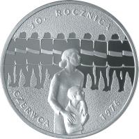Poland coin 10 Złotych - 30th Anniversary June 1976 (2006) reverse reverse of 10 Złotych - 30th Anniversary June 1976 (2006) coin with Y# 598 from Poland. Inscription: 30. ROCZNICA - CZERWCA 1976