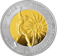 Poland coin 10 Złotych - The 2006 FIFA World Cup: Germany - Gold plated (2006) reverse reverse of 10 Złotych - The 2006 FIFA World Cup: Germany - Gold plated (2006) coin with Y# 754 from Poland.