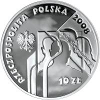 Poland coin 10 Złotych - Siberian Exiles (2008) obverse obverse of 10 Złotych - Siberian Exiles (2008) coin with Y# 639 from Poland. Inscription: 10 ZŁ RZECZPOSPOLITA POLSKA 2008