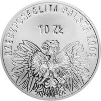 obverse of 10 Złotych - Polish Road to Freedom - General elections of 4 June 1989 (2009) coin with Y# 681 from Poland.