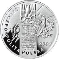 Poland coin 10 Złotych - 95th Anniversary of First Cadre Company March Out (2009) obverse obverse of 10 Złotych - 95th Anniversary of First Cadre Company March Out (2009) coin with Y# 691 from Poland.