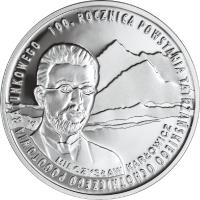 reverse of 10 Złotych - 100th Anniversary of the Establishment of the Voluntary Tatra Mountains Rescue Service (2009) coin with Y# 698 from Poland.