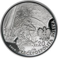 obverse of 20 Złotych - Historical monuments of the Republic of Poland - Krzeszów (2010) coin with Y# 745 from Poland.