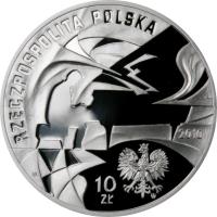 obverse of 10 Złotych - Krzystof Komeda (2010) coin with Y# 807 from Poland.