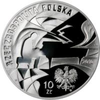 Poland coin 10 Złotych - Krzystof Komeda (2010) obverse obverse of 10 Złotych - Krzystof Komeda (2010) coin with Y# 807 from Poland.
