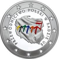 reverse of 10 Złotych - Poland’s Presidency of the Council of the European Union (2011) coin with Y# 778 from Poland.