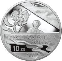 obverse of 10 Złotych - Ignacy Jan Paderewski (2011) coin with Y# 790 from Poland.