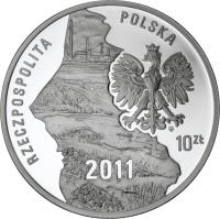 obverse of 10 Złotych - Silesian Uprising (2011) coin with Y# 793 from Poland.