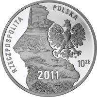 Poland coin 10 Złotych - Silesian Uprising (2011) obverse obverse of 10 Złotych - Silesian Uprising (2011) coin with Y# 793 from Poland.