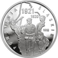 reverse of 10 Złotych - Silesian Uprising (2011) coin with Y# 793 from Poland.
