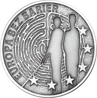 reverse of 10 Złotych - Europe Without Barriers - 100th Anniversary of the Society for the Care of the Blind (2011) coin with Y# 796 from Poland.