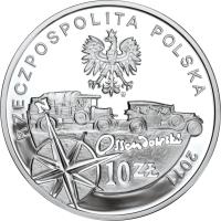 obverse of 10 Złotych - Polish Travellers and Explorers – Ferdynand Ossendowski (2011) coin with Y# 798 from Poland.