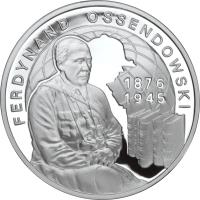 reverse of 10 Złotych - Polish Travellers and Explorers – Ferdynand Ossendowski (2011) coin with Y# 798 from Poland.