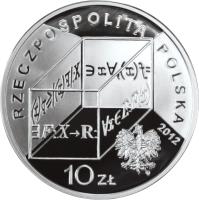 obverse of 10 Złotych - Stefan Banach (2012) coin with Y# 818 from Poland.