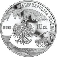 Poland coin 10 Złotych - Polish Olympic Team – London 2012 (2012) obverse obverse of 10 Złotych - Polish Olympic Team – London 2012 (2012) coin with Y# 833 from Poland.