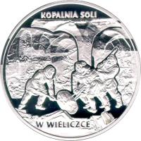 Poland coin 20 Złotych - Monuments of Material Culture in Poland: Salt-Mine in Wieliczka (2001) reverse reverse of 20 Złotych - Monuments of Material Culture in Poland: Salt-Mine in Wieliczka (2001) coin with Y# 409 from Poland.