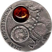 Poland coin 20 Złotych - Amber Route (2001) reverse reverse of 20 Złotych - Amber Route (2001) coin with Y# 411 from Poland.