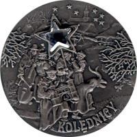 Poland coin 20 Złotych - Carolers (2001) reverse reverse of 20 Złotych - Carolers (2001) coin with Y# 424 from Poland.