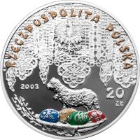 Poland coin 20 Złotych - Polish Traditional Customs' Year: Wet Monday (Śmigus-dyngus) (2003) obverse obverse of 20 Złotych - Polish Traditional Customs' Year: Wet Monday (Śmigus-dyngus) (2003) coin with Y# 452 from Poland.