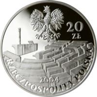Poland coin 20 Złotych - 15 Years of the Senate of the Republic of Poland (2004) obverse obverse of 20 Złotych - 15 Years of the Senate of the Republic of Poland (2004) coin with Y# 504 from Poland.