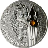 Poland coin 20 Złotych - 15 Years of the Senate of the Republic of Poland (2004) reverse reverse of 20 Złotych - 15 Years of the Senate of the Republic of Poland (2004) coin with Y# 504 from Poland.