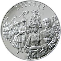 reverse of 20 Złotych - The Polish Calendar of Traditional Customs and Rituals: Harvest Festival (2004) coin with Y# 508 from Poland.