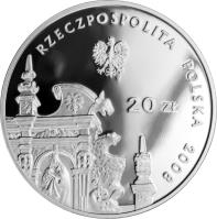 Poland coin 20 Złotych - Monuments of Material Culture in Poland - Kazimierz Dolny (2008) obverse obverse of 20 Złotych - Monuments of Material Culture in Poland - Kazimierz Dolny (2008) coin with Y# 642 from Poland.