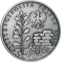 Poland coin 20 Złotych - 65th Anniversary of the Liquidation of the Lodz Ghetto (2009) obverse obverse of 20 Złotych - 65th Anniversary of the Liquidation of the Lodz Ghetto (2009) coin with Y# 693 from Poland.