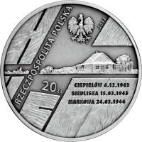 Poland coin 20 Złotych - Poles rescuing the Jews – the Ulma, Kowalski and Baranek Families (2012) obverse obverse of 20 Złotych - Poles rescuing the Jews – the Ulma, Kowalski and Baranek Families (2012) coin with Y# 814 from Poland.